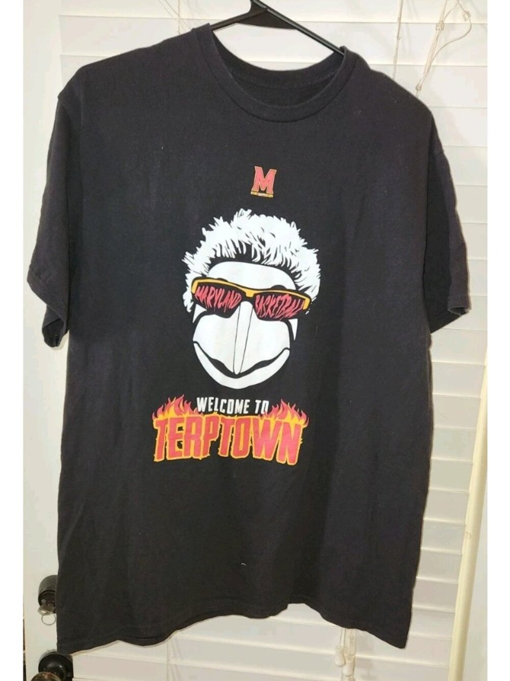 University Of Maryland Terrapins T Shirt Black Welcome To Terp Town Large Terps